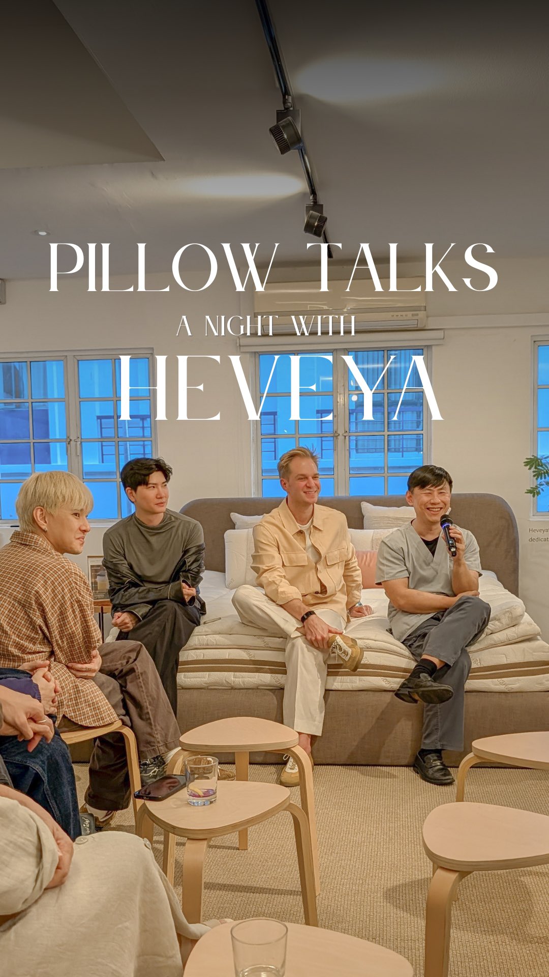We closed out May with an inspiring evening at the @heveyasg showroom — an intimate conversation with Thijs Veyfeyken ( Managing Director, @heveyasg ), Jasper Goh ( Director, @ascend.design ), and Dr Kevin Chua ( @drkevinchuaclinic ) - moderated by our very own @quirkypear. We delved into what it takes to achieve quality sleep, the role interior design plays and what the future of wellness looks like. All while enjoying refreshments crafted using ingredients harvested from Heveya Farm Sibang alongside the most fabulous vegan sushi by @eywa.sg !
To ensure a truly restorative evening, our guests had the chance to experiment with and choose their own Heveya pillow to take home. 🛌💭
Congratulations to Heveya on the launch of their new Lusso bed frame collection — an exemplary extension of the brand’s philosophy of restorative living into the wider bedroom environment through thoughtful design and natural materials. Explore the full range on Heveya.sg today 🌿