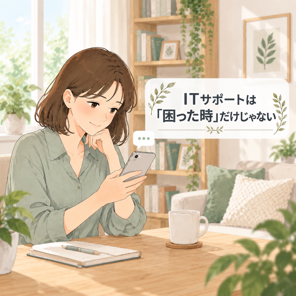 ITサポートというと、何かが壊れたときに連絡する相手、というイメージが強いかもしれません。
でも、困ってから探すと、こうなりがちです。
調べる
分からない
誰かを探す
状況を一から説明する
その・・・